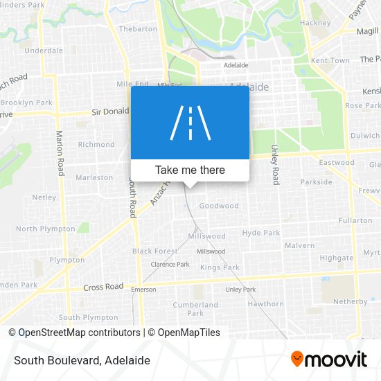 South Boulevard map