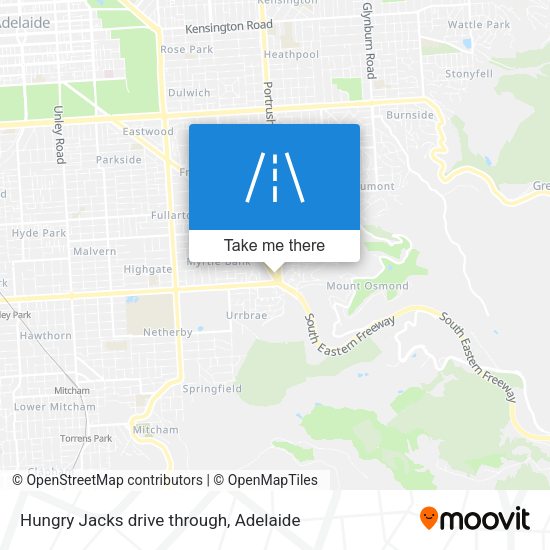 Hungry Jacks drive through map