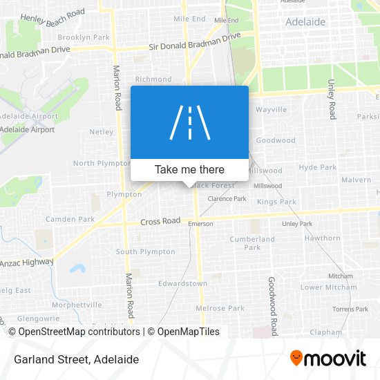Garland Street map