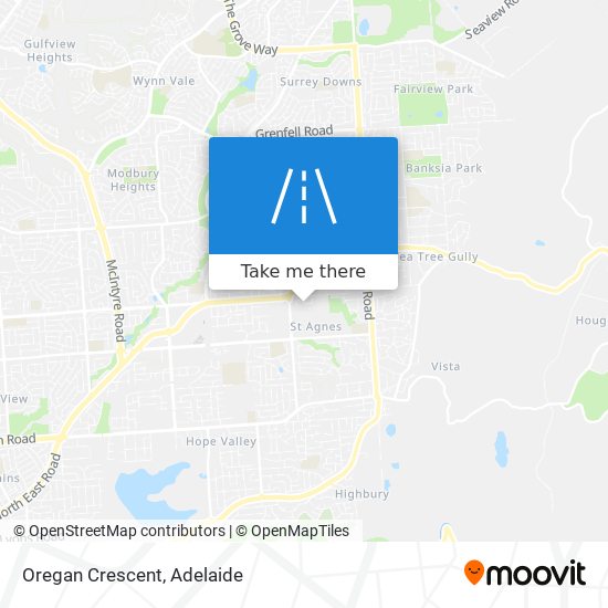 Oregan Crescent map