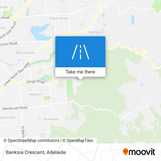 Banksia Crescent map