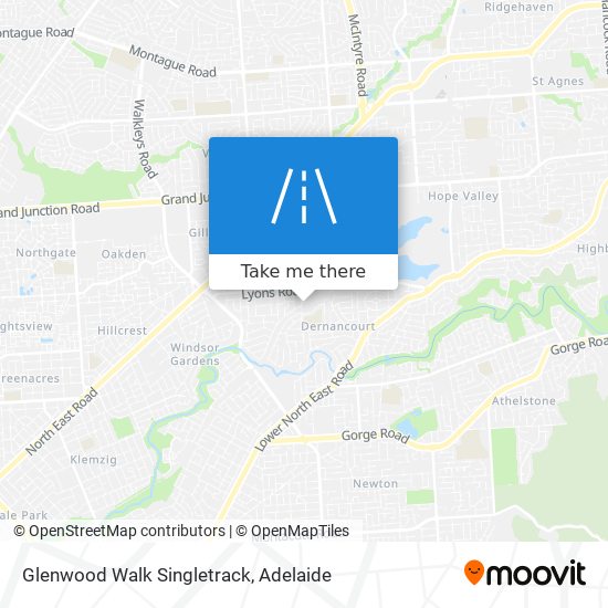 Glenwood Walk Singletrack map