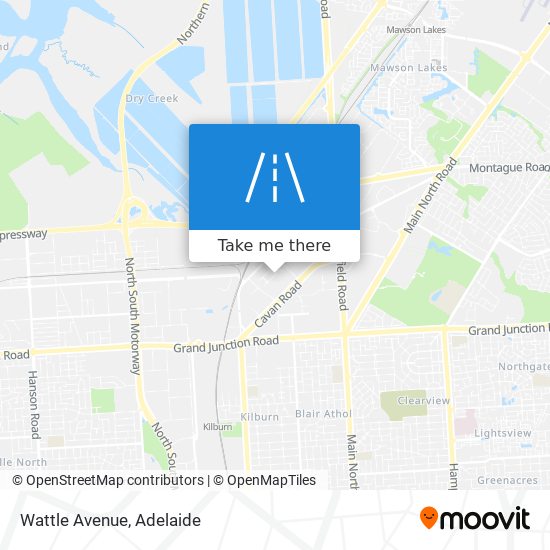 Mapa Wattle Avenue