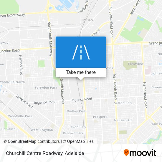 Churchill Centre Roadway map