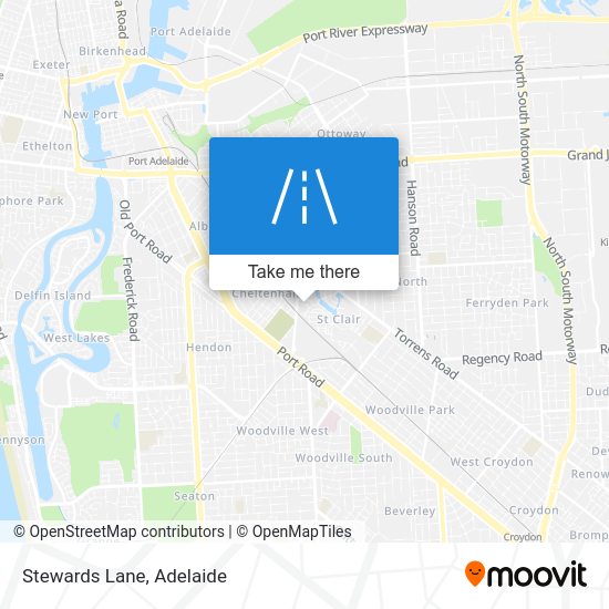 How to get to Stewards Lane in Woodville by Bus, Train or Light rail?