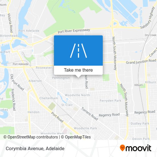 Corymbia Avenue map