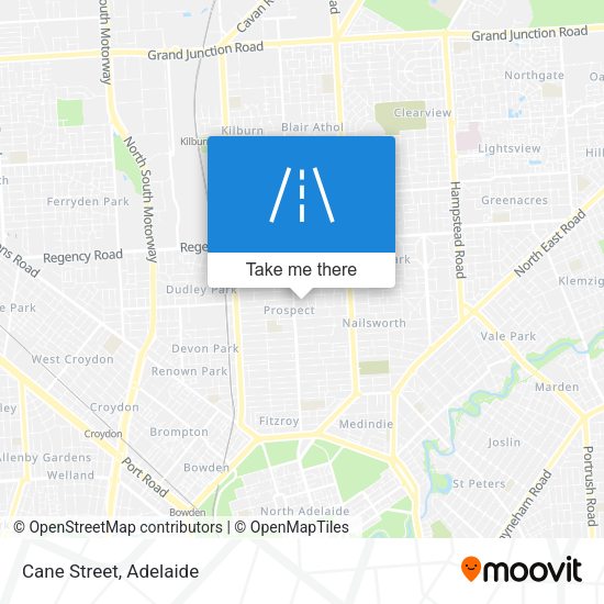 Cane Street map