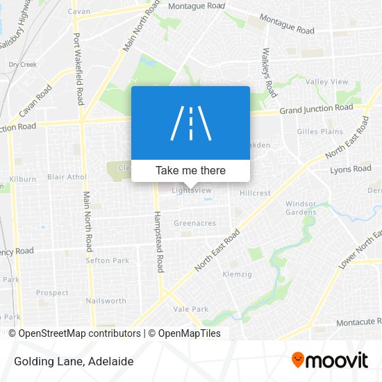Golding Lane map