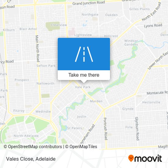 Vales Close map