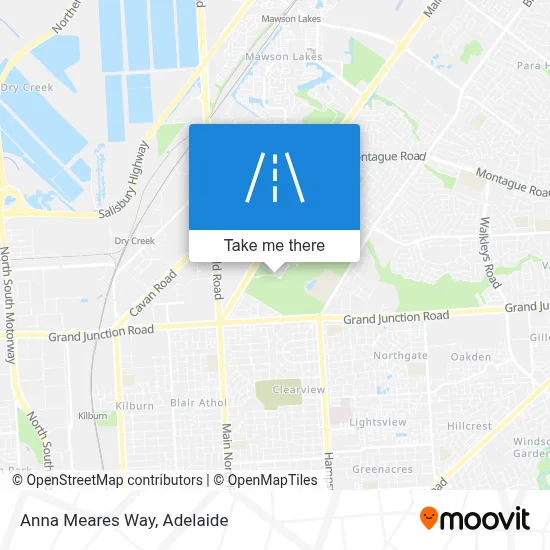 Anna Meares Way map