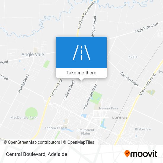 Central Boulevard map