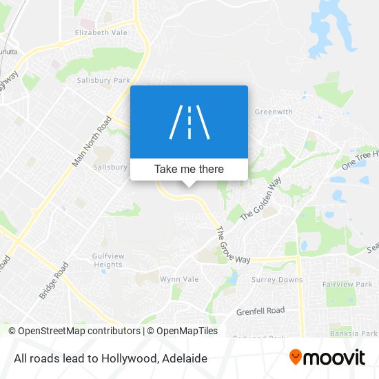 All roads lead to Hollywood map