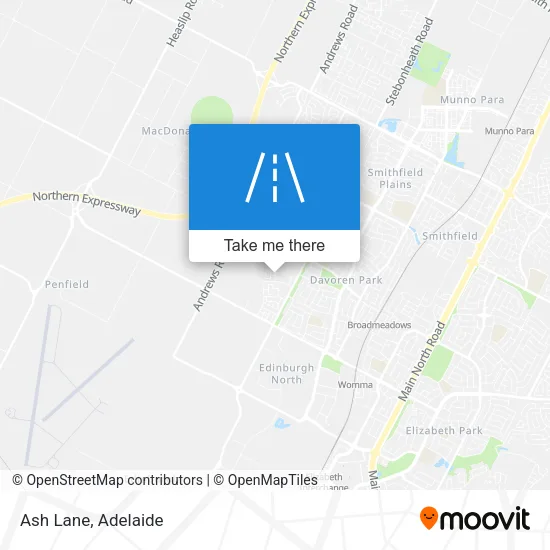 Ash Lane map