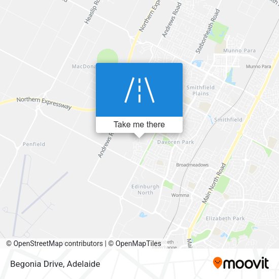 Begonia Drive map