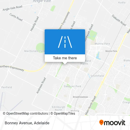 Bonney Avenue map