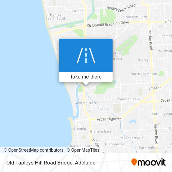 Old Tapleys Hill Road Bridge map