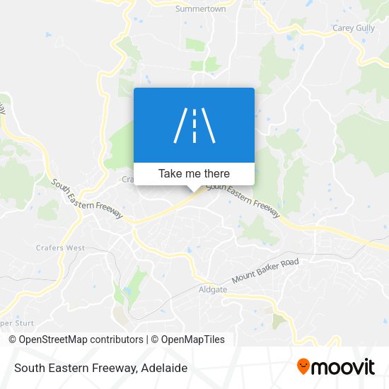 South Eastern Freeway map