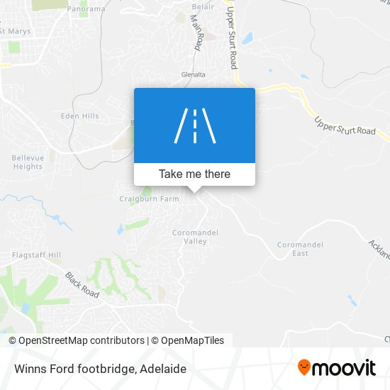 Mapa Winns Ford footbridge