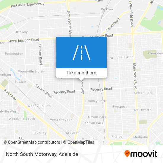 North South Motorway map