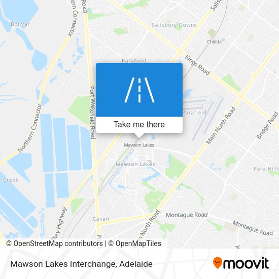 Mawson Lakes Interchange map