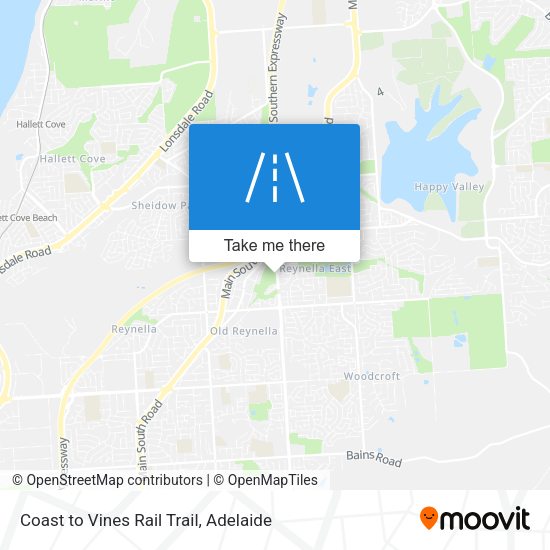 Coast to Vines Rail Trail map