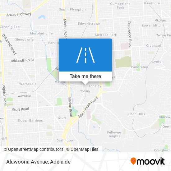 Alawoona Avenue map