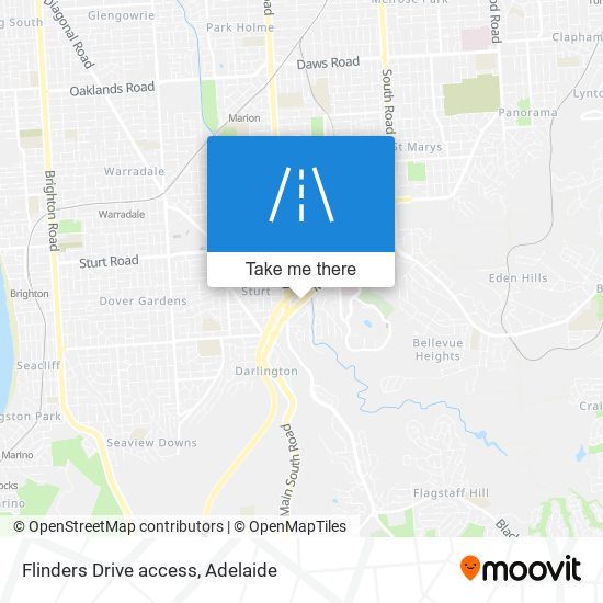 Mapa Flinders Drive access