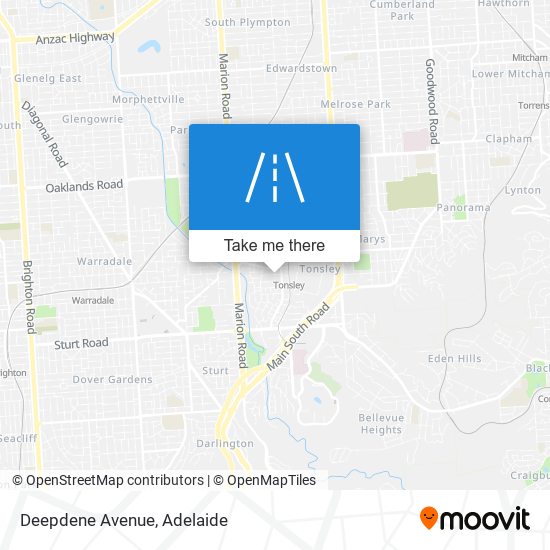 Mapa Deepdene Avenue