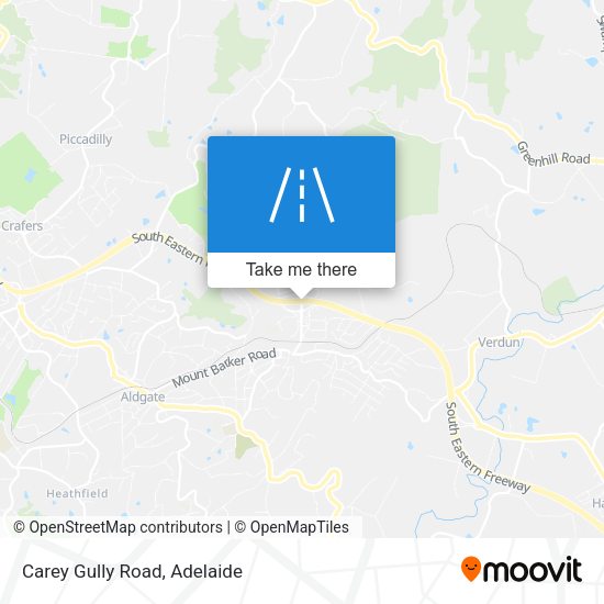 Carey Gully Road map