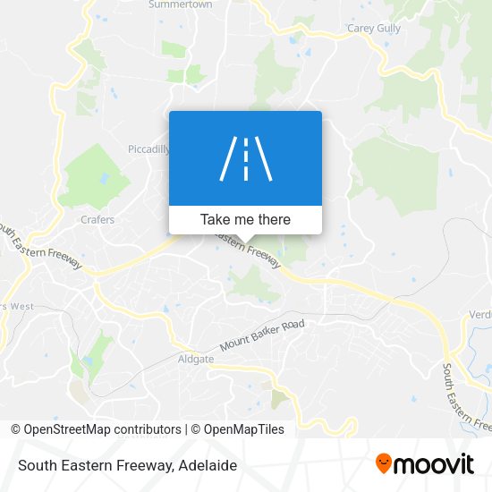South Eastern Freeway map