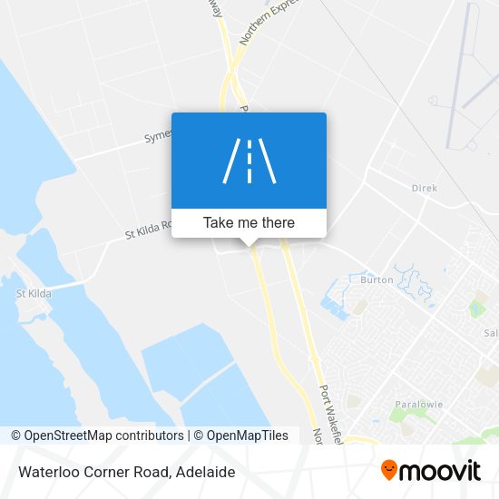 Waterloo Corner Road map