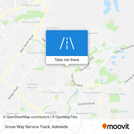 Mapa Grove Way Service Track