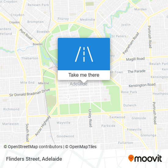 Mapa Flinders Street