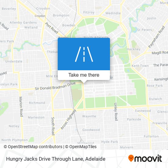 Hungry Jacks Drive Through Lane map