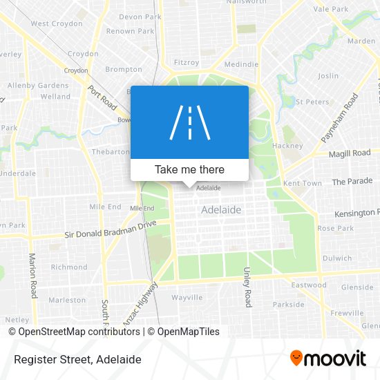 Register Street map