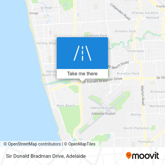 Sir Donald Bradman Drive map