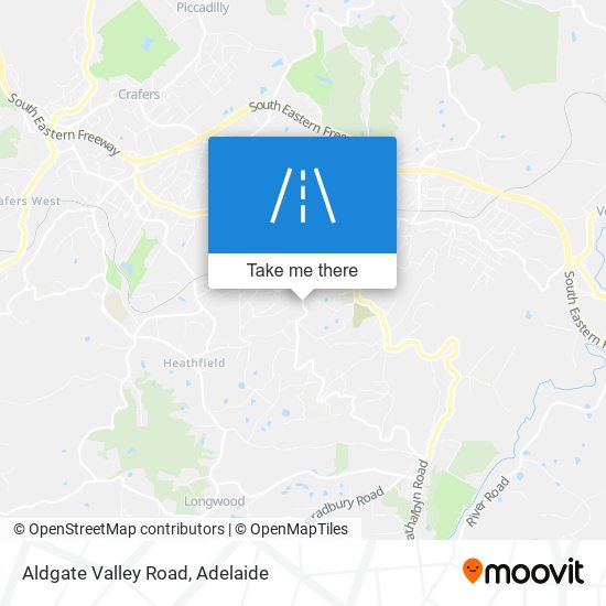 Aldgate Valley Road map
