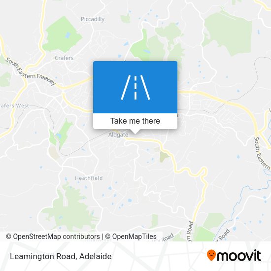 Leamington Road map
