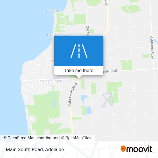 Main South Road map