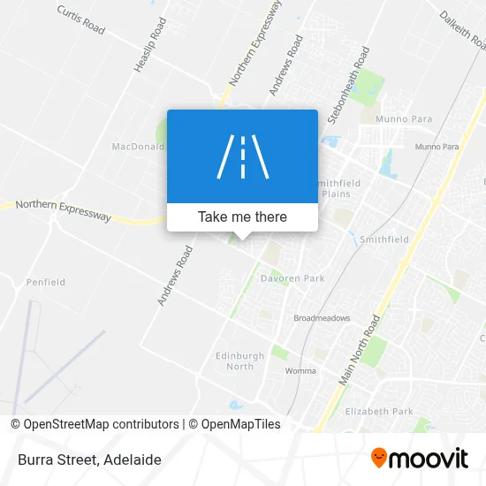 Burra Street map