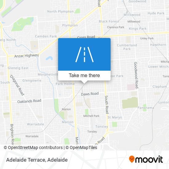 Mapa Adelaide Terrace