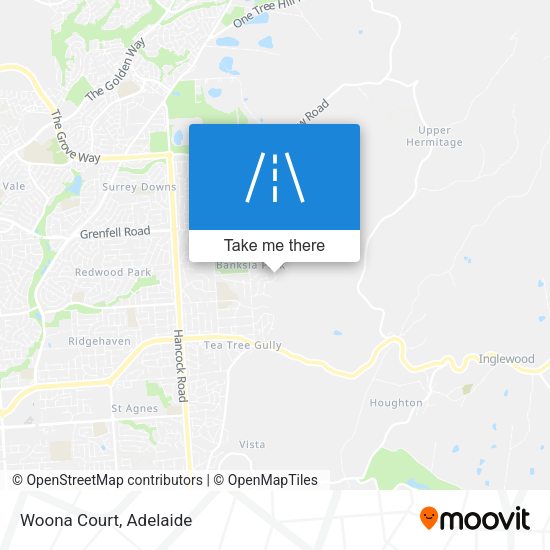Woona Court map