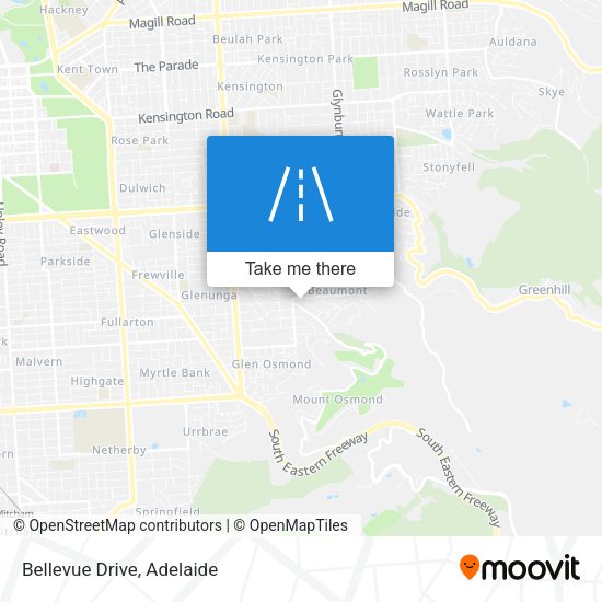 Bellevue Drive map