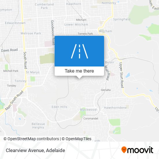 Mapa Clearview Avenue