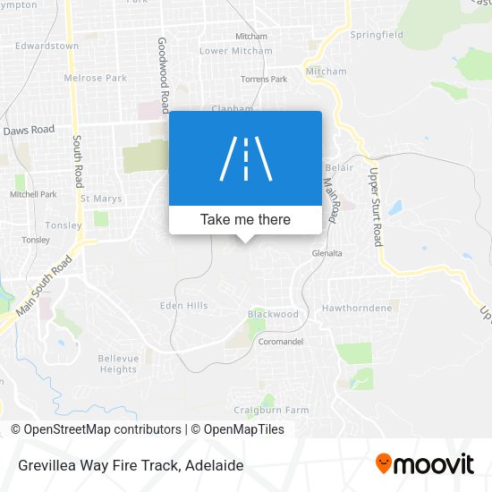 Grevillea Way Fire Track map