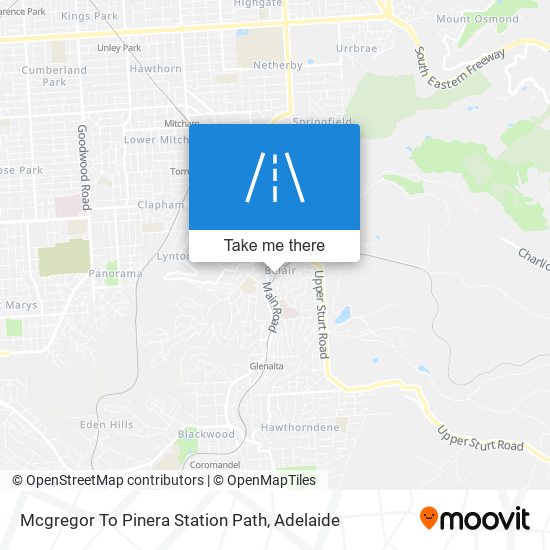 Mcgregor To Pinera Station Path map