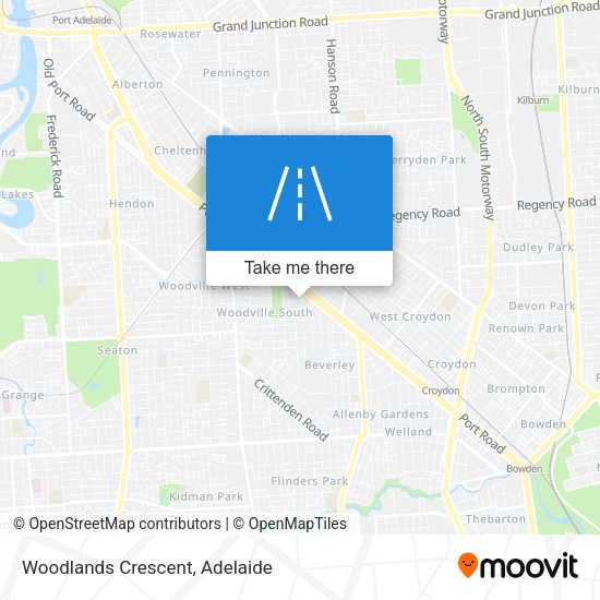 Woodlands Crescent map