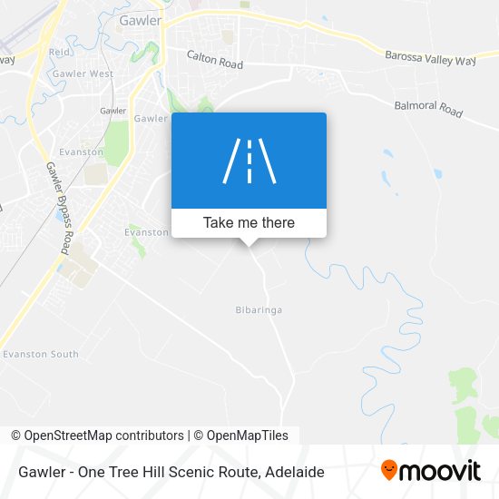 Gawler - One Tree Hill Scenic Route map