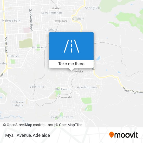 Mapa Myall Avenue