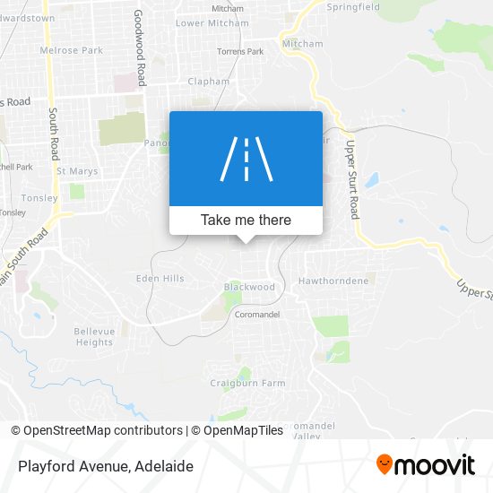 Mapa Playford Avenue